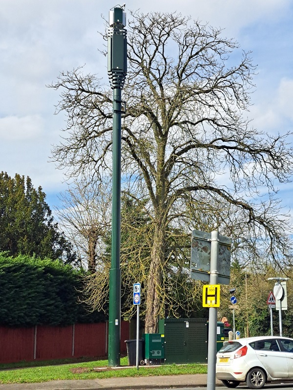 Typical 5G mast in a street
